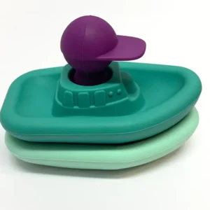Bateaux en silicone + capitaine vert