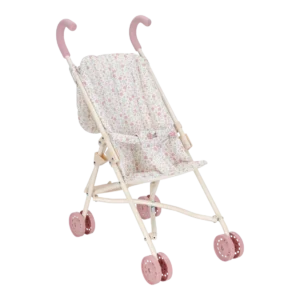 Poussette pour poupée rose