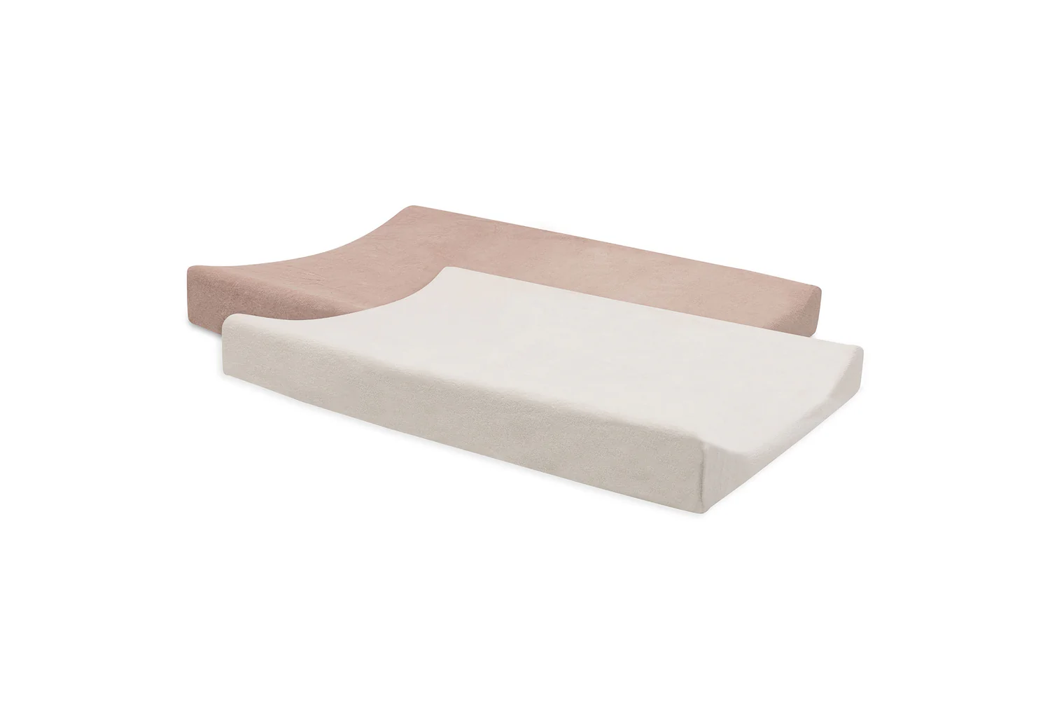 Housse matelas à langer éponge - 2 unités (wild rose & ivory)
