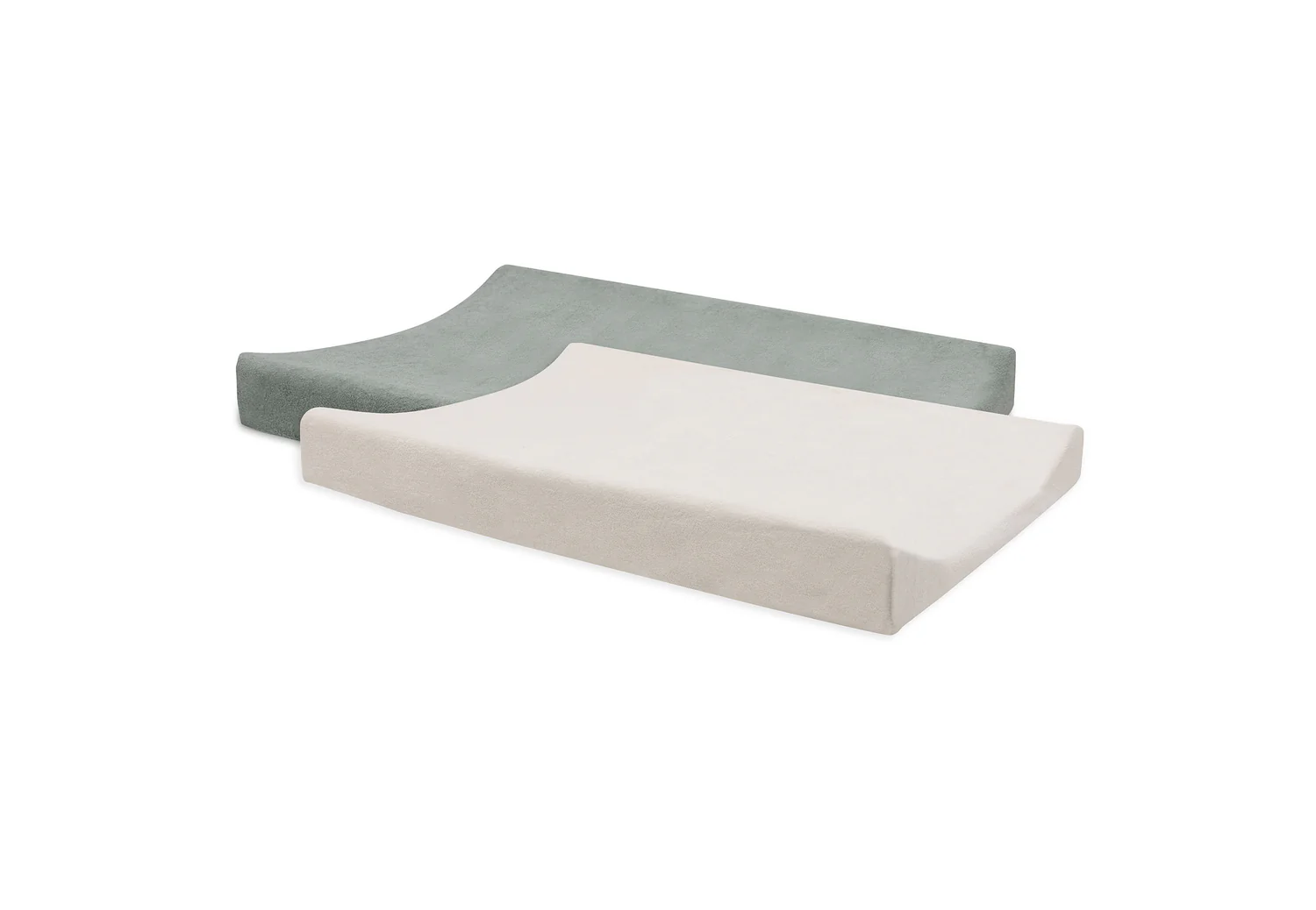 Housse matelas à langer éponge - 2 unités (sea green & ivory)