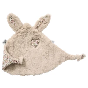Doudou lapin petit coeur – Beige/liberty