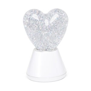 Magic glow heart glitter lamp
