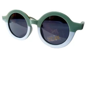 Lunettes rétro – Vert/blanc