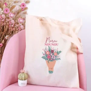 Tote bag – Bouquet de fleurs Nounou