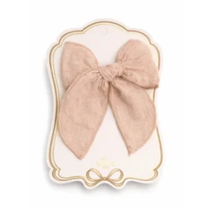 Barrette à noeud – Rose argile
