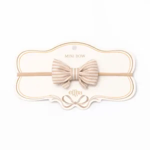 Serre-tête noeud – Rayures caramel