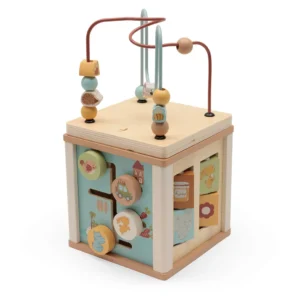 Cube d&rsquo;activités en bois – Jollies