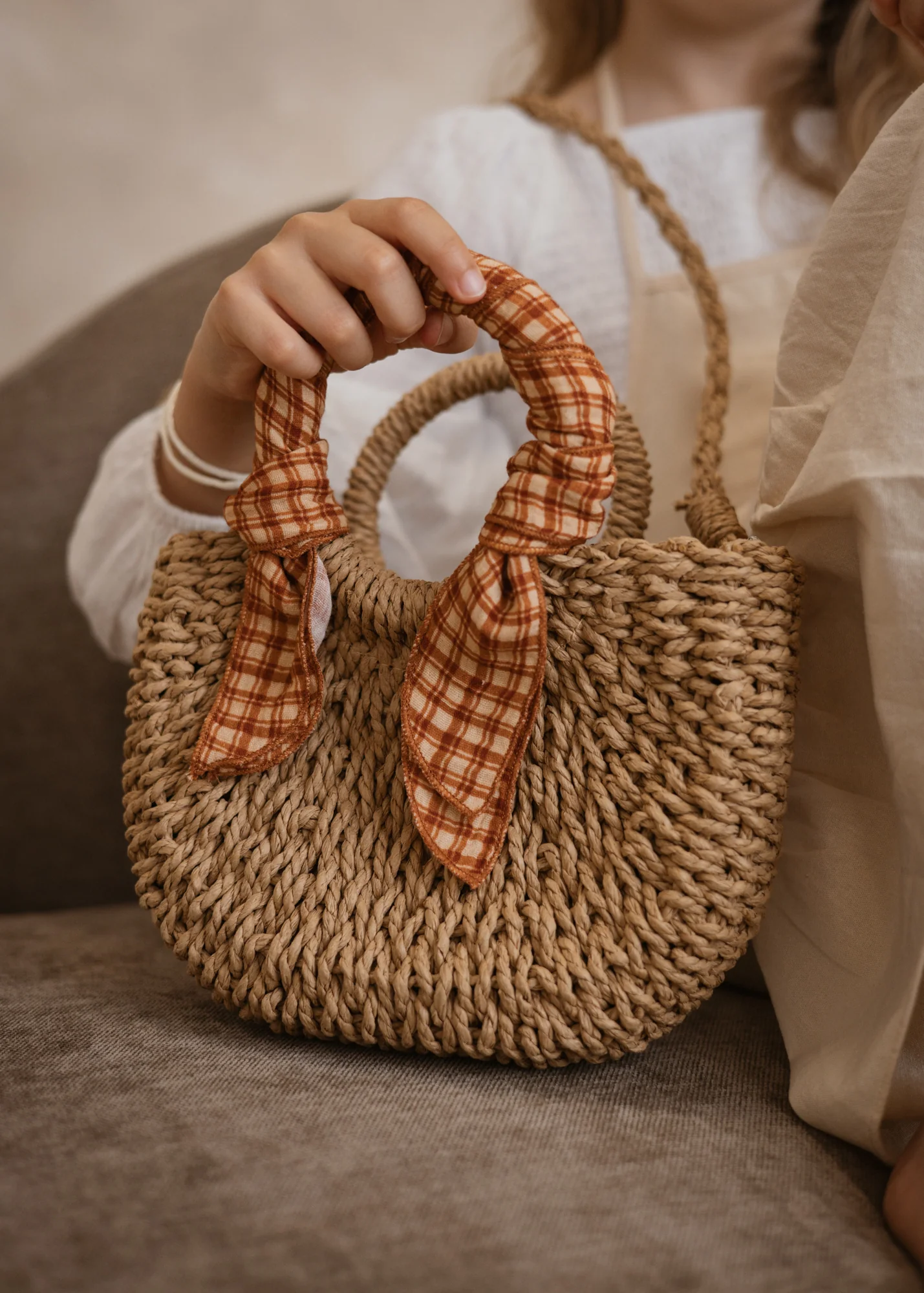 Mini sac - Carreaux miel – Image 2