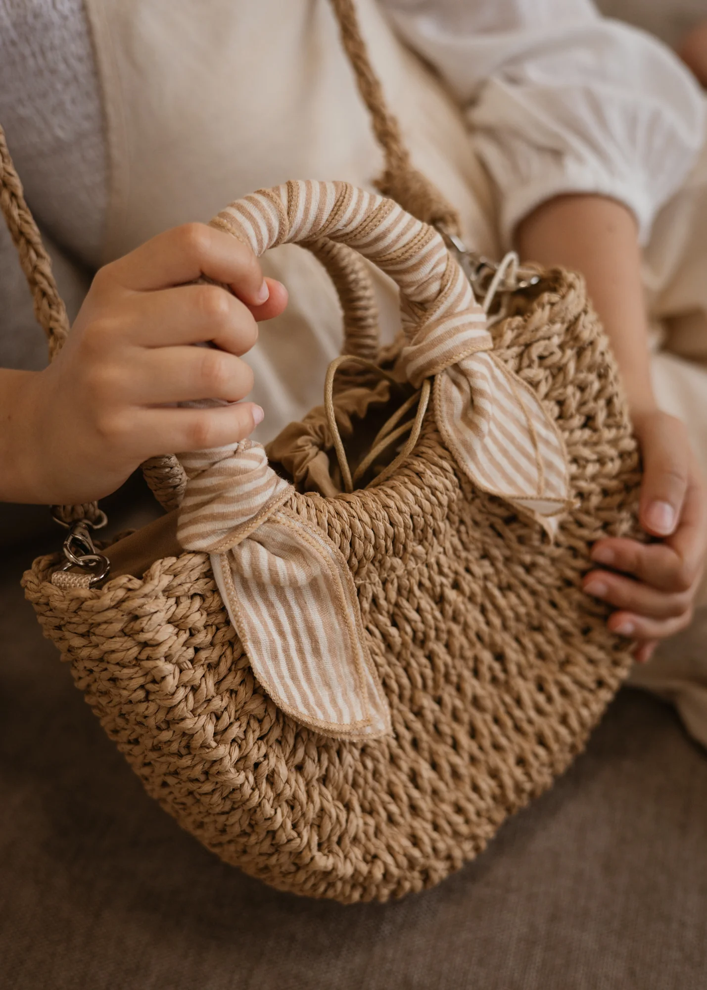 Mini sac - Rayures caramel – Image 3